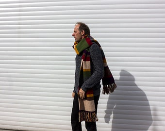 Doctor Who Scarf, 4th Doctor, season 12, Inspired by Doctor Who, Tom Bakery Scarf