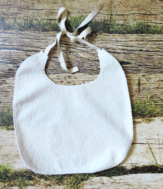 Set of 3 WATERPROOF Bib in Organic Cotton Cream Bib by Rosiesidea