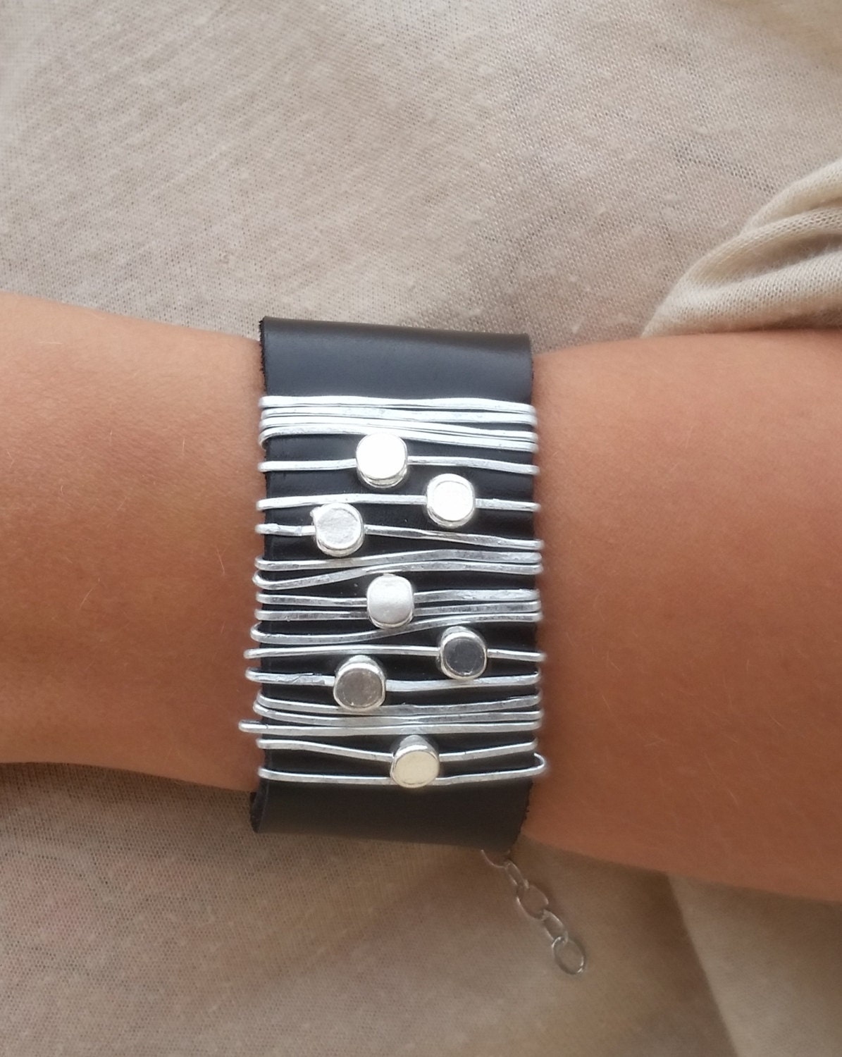 Wrap Leather Bracelet Wrapped Bracelet Beaded Bracelet