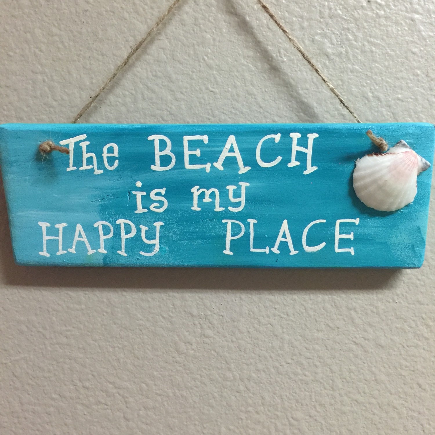 Wooden beach signs Beach wall decor The beach is My happy