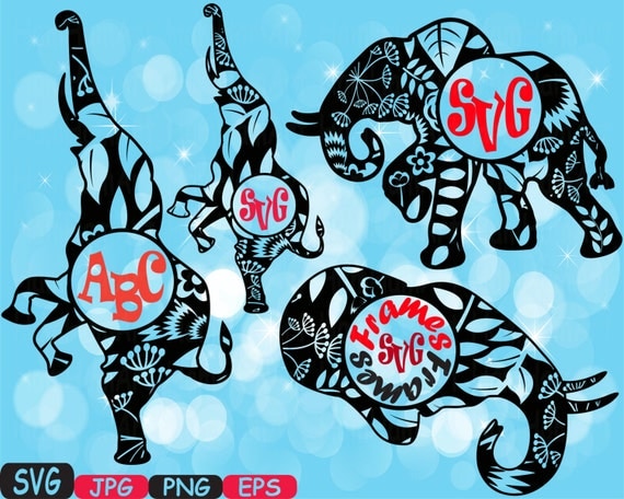 Download Elephant Circle Mascot v3 Frames Jungle Animal Safari ...