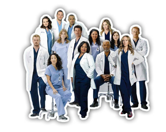 Grey's Anatomy Cast Inspired ABC Tv Show Vinyl Decal