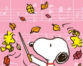 Items similar to Snoopy, Conducting The Falling Leaves, with Woodstock ...