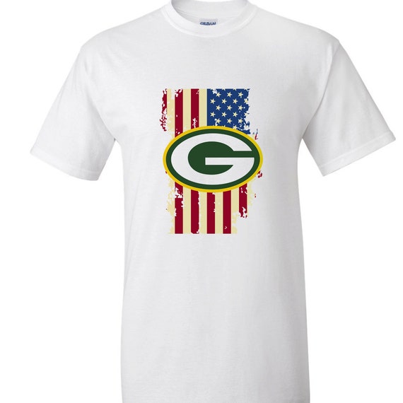 white green bay packers t shirt