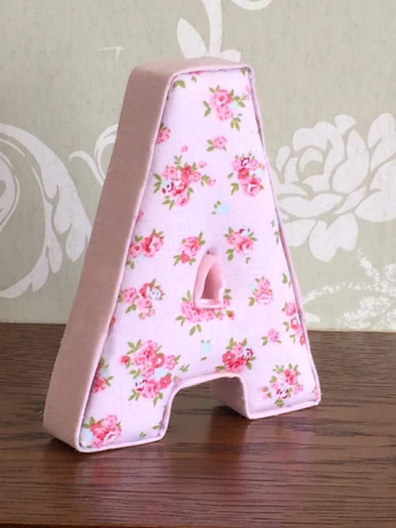 vintage shabby chic pink floral fabric letters girls custom vintage shabby chic pink floral fabric letters girls custom