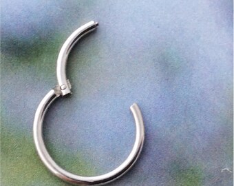 Segment Ring,Surgical Steel hinged nose septum noop, 16g 14g. 6mm,8mm, 10mm,12mm for cartilage,lips,nipple,septum,ear piercing