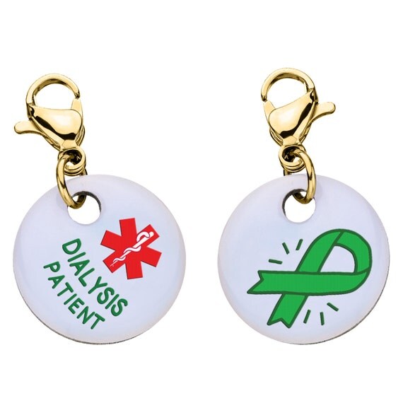 Dialysis Patient Medical Alert Bracelet Charm by MyIDSquare