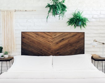 Rustic Brown Gradient Wooden Headboard - Ombre Wall Hanging