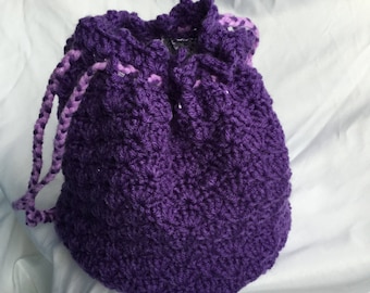 Purple Drawstring Bag