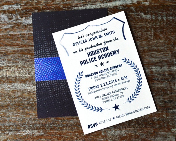 Police Academy Graduation Invitation Wording 5