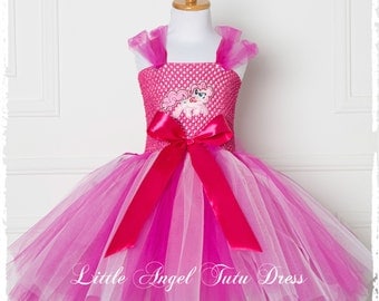 Pinkie Pie My Little Pony Girls Tutu Dress, Kids Handmade Pink Tutu Dress, Birthday Party, Christmas Present, * Lined Top*