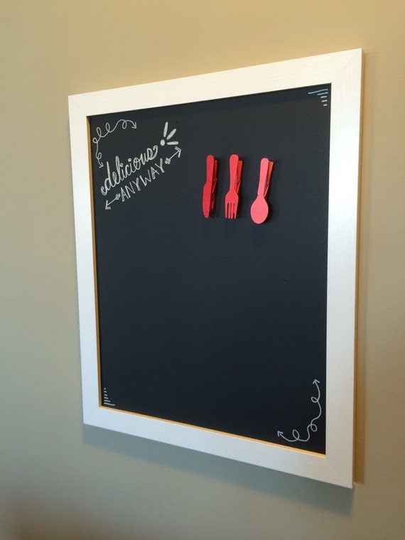 White Rustic chalkboard Memo Board by cherrytreegallery