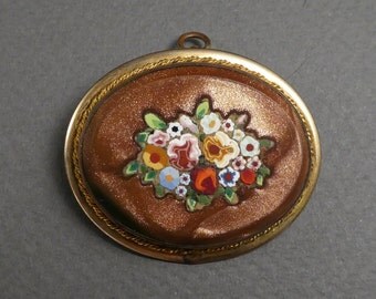 GF Goldstone mosaic brooch / pendant