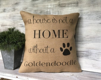 GOLDENDOODLE THROW PILLOW,New Puppy Pillow,Goldendoodle Decorating,Goldendoodle Love,Goldendoodle Gift