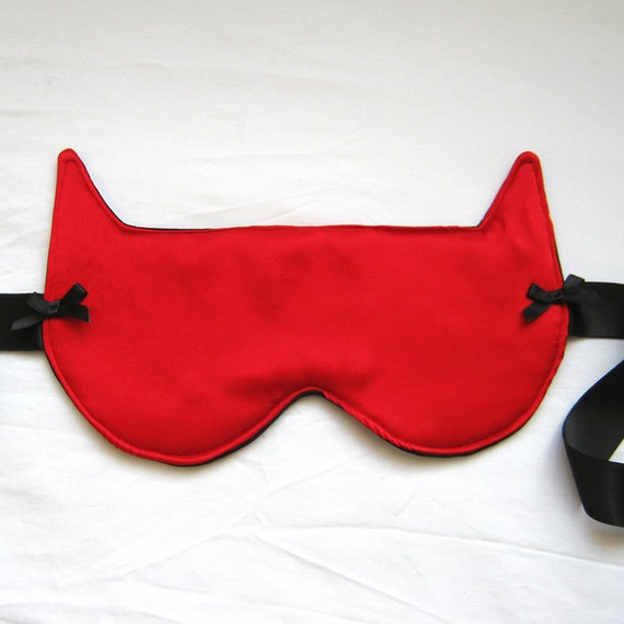 Crimson Silk Blindfold Peachy Keen Satin Eye Mask