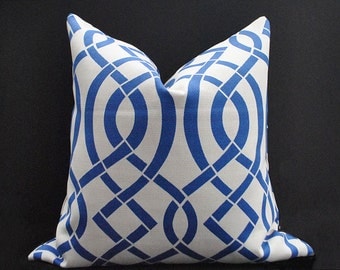 Outdoor pillow cover, Blue Grey pillow, Geometric Pillow covers, Indoor Outdoor cushion cover