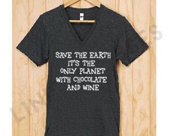 Items similar to Chocolate quote bag - save the earth it's the only ...