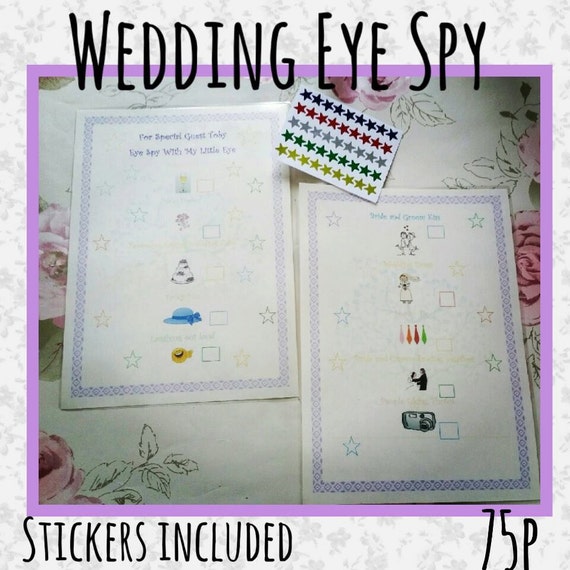 Wedding Eye Spy By MyMagicMail On Etsy