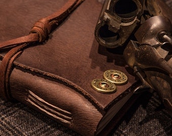 The "Double Barrel" Leather Journal | Handmade in the U.S.A. | Hand Stitched by Leather Artisans