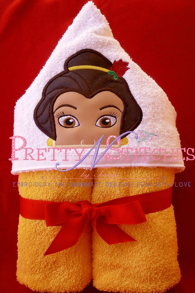 Bella Princess Peeker Applique Embroidery Design 5X7 Hoop