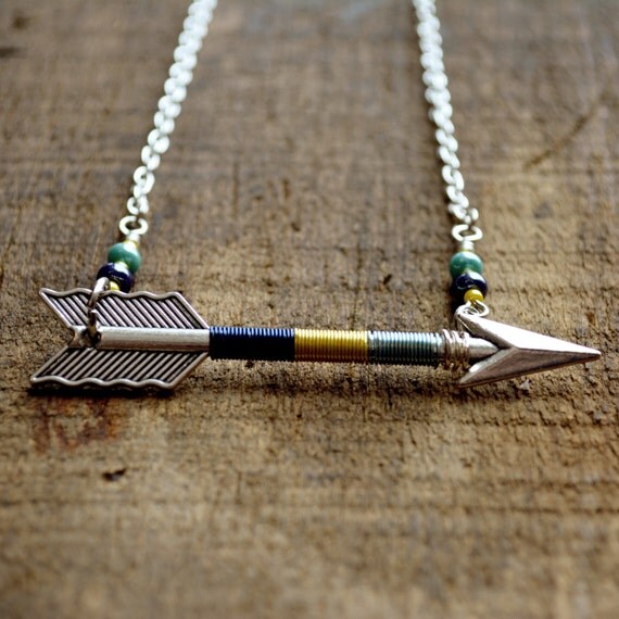 Arrow Necklace Arrow Jewelry Archery Necklace Archery
