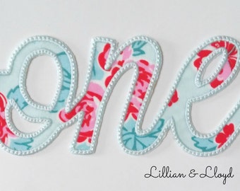 Cursive One Applique Digital Design PES Format / 5x7 Hoop / INSTANT DOWNLOAD / Machine Embroidery Design / First Birthday Applique Design