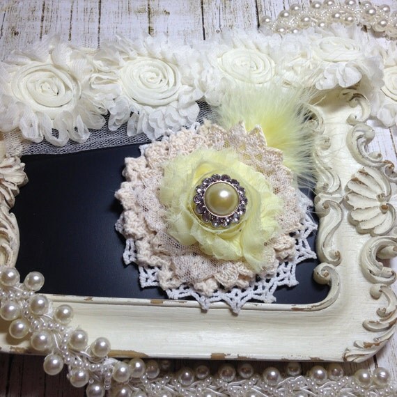yellow shabby chic flowers fabric flowers by yellow shabby chic flowers fabric flowers by