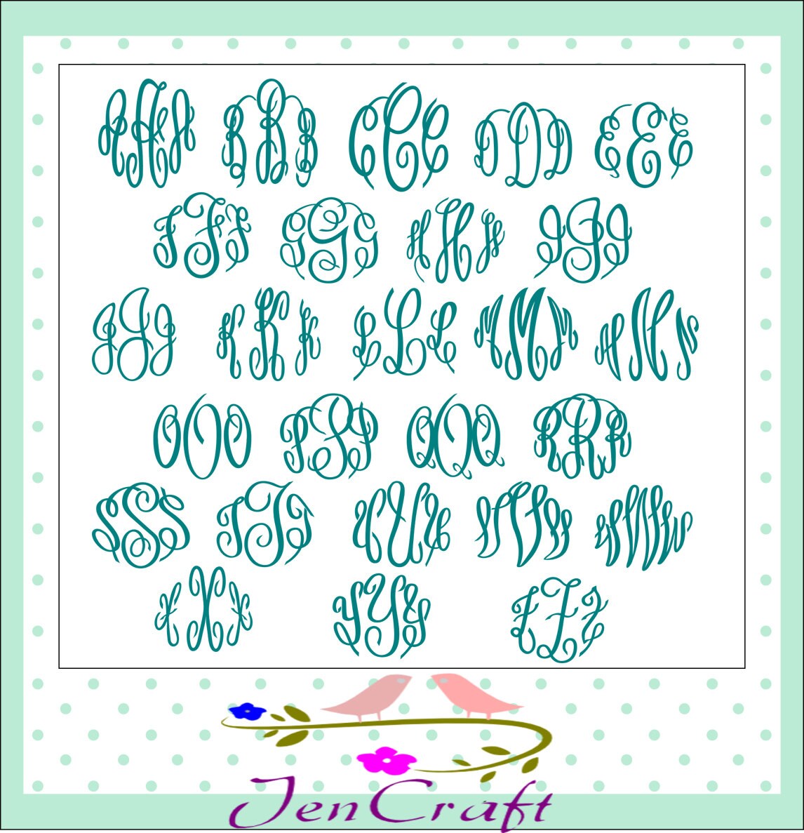 Download Master Circle Monogram font SVG , DXF, EPS, Jpg. Free ...