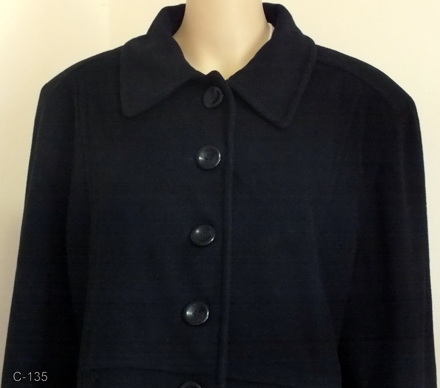 Albert Nipon women coat size 14 wool & cashmere MADE IN USA