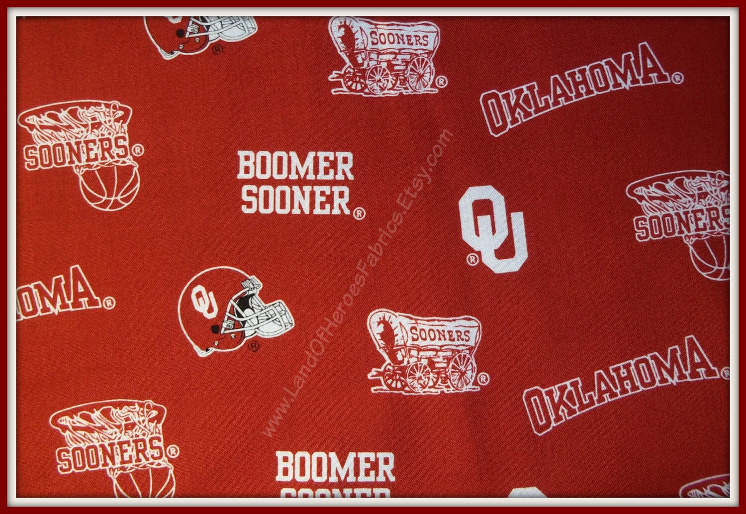 University of Oklahoma Sooners Fabric From Sykel Available