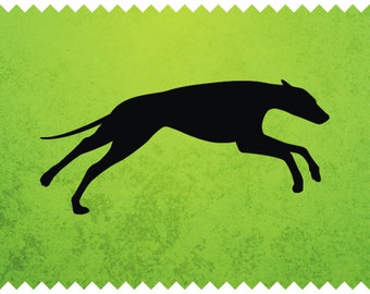 Running Greyhound Silhouete - svg - ai - dxf - cdr - pat - jpeg - png - pdf - wmf - docx -Printable Clipart - Laser Engraving