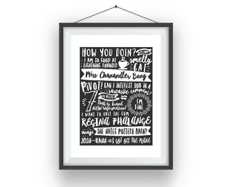 Friends TV Show Quotes Print