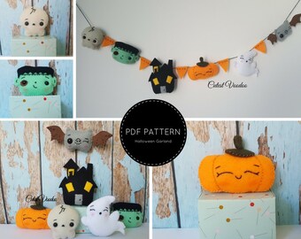 Halloween Garland Spooky PDF Felt Pattern