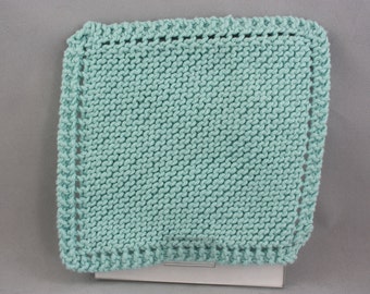 dishcloths, cotton dishcloths, hand knit dishcloths, knit dishcloths, washcloths, hand knit washcloths, knit washcloths, aqua dishcloths