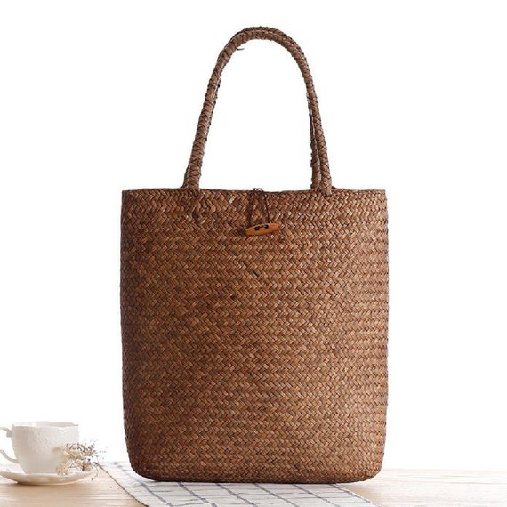 Summer Tote Woven Bag Shoulder Bag Pastoral Straw Beach Bag