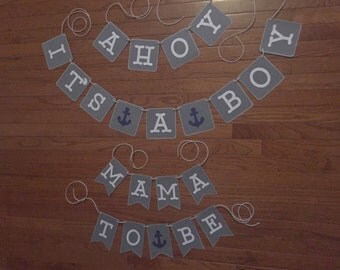 Ahoy its a boy banner
