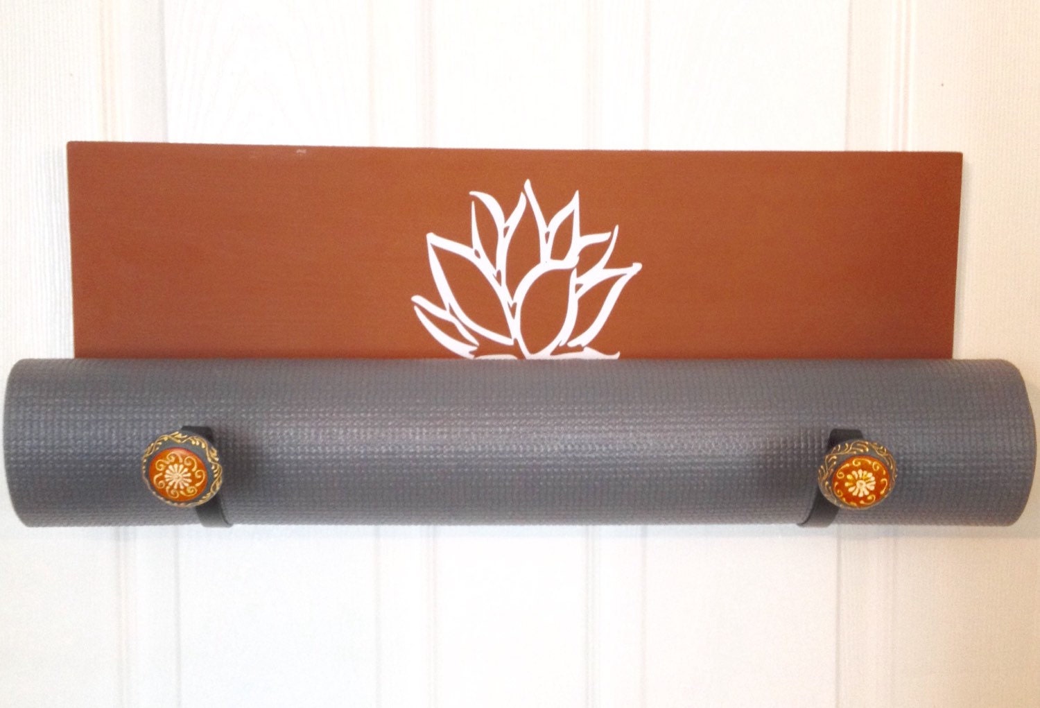 Yoga handmade yoga handmade yoga mat holder custom wall