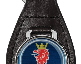 SAAB Leather Key Chain Ring Fob - Perfect for Aero, 9000, 900, 9-3, 93, 9-5, 95, 9-7x, 9-2x