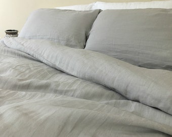 Stone Grey linen duvet cover, queen duvet cover, linen duvet, queen comforter, king comforter, queen comforter set