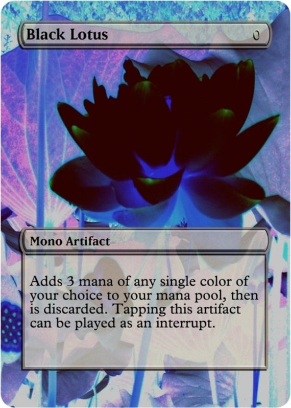 Black Lotus MTG Altered Art Foil Proxy by