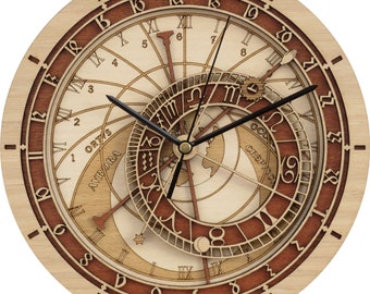 Prague Astronomical Clock in Wood - Limited Edition
