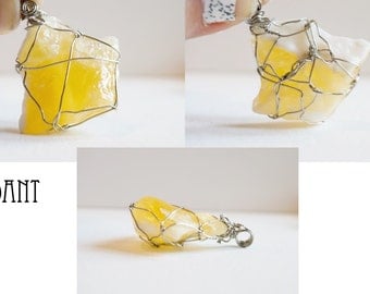 Yellow Calcite Pendant
