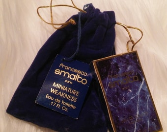 Collectors Favorite Vintage FRANCESCO SMALTO Pour Homme Eau De Toilette 5mL .17 fl oz w/ Dust Bag Vintage Cologne 100% Full