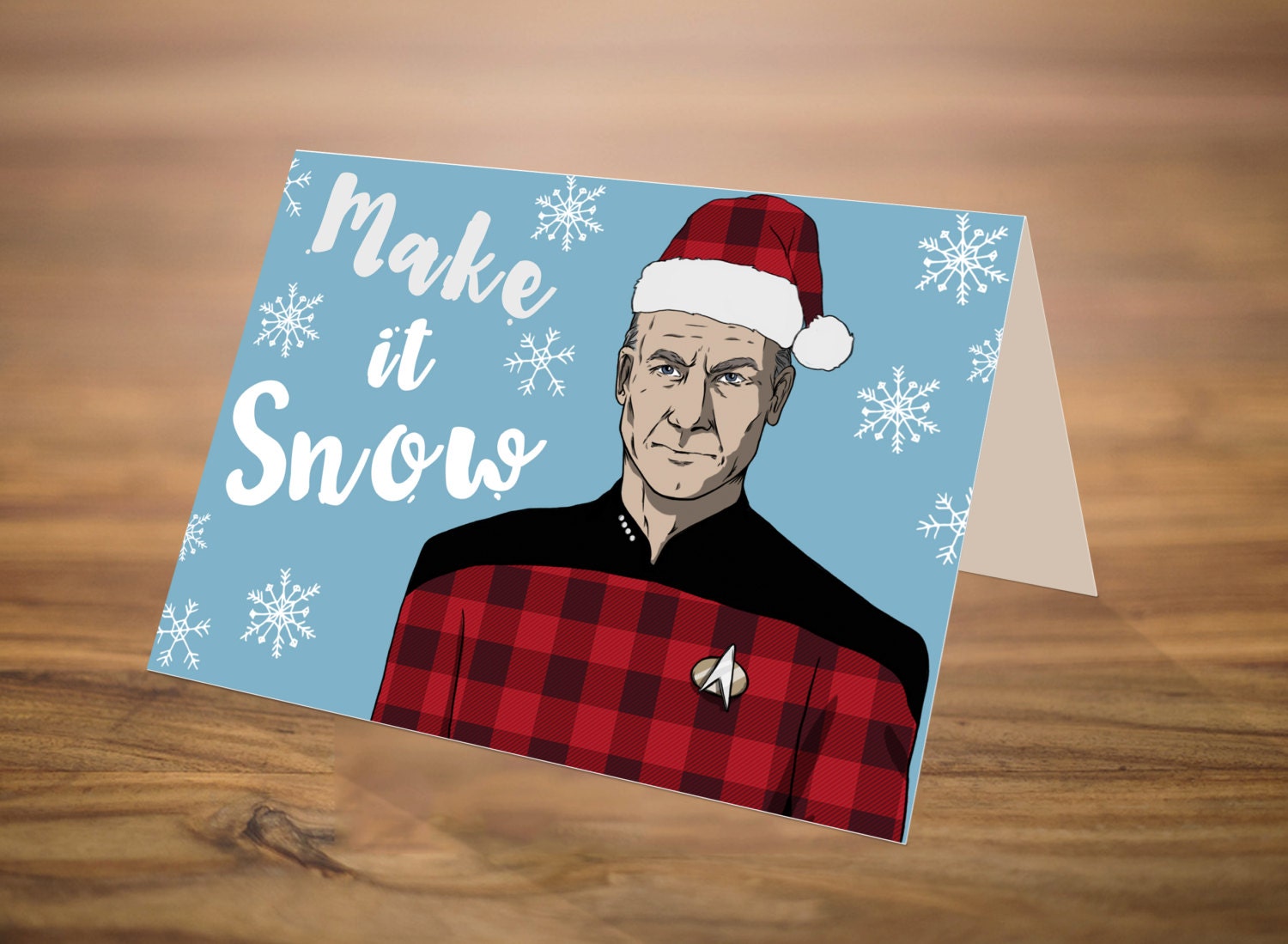 Star Trek Christmas Card Printable Christmas Card 6x4