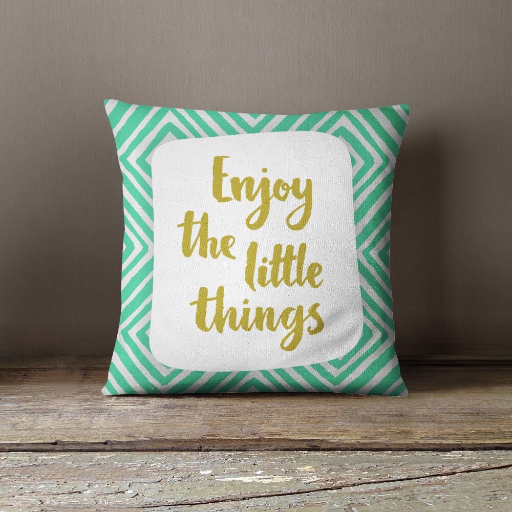 Quote Pillow Inspirational Pillow Mint Pillow by wfrancisdesign