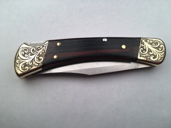 Engraved Buck Knife 110