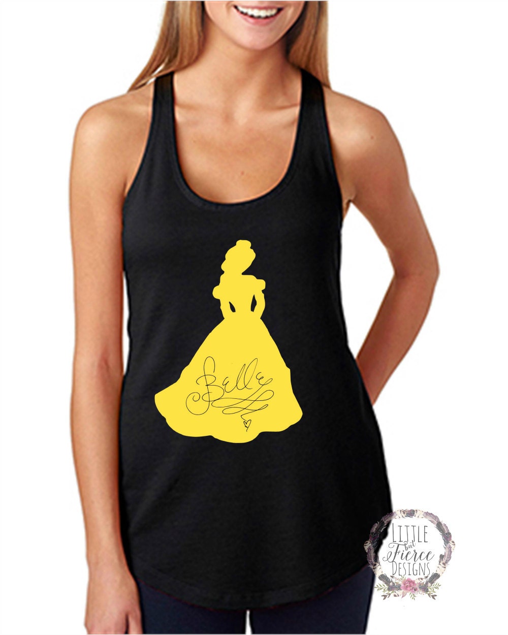 Disney // Belle Silhouette // Disney Shirts by LittleButFierceCo