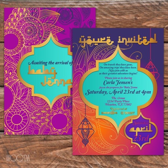 Moroccan Baby Shower Invitations 1