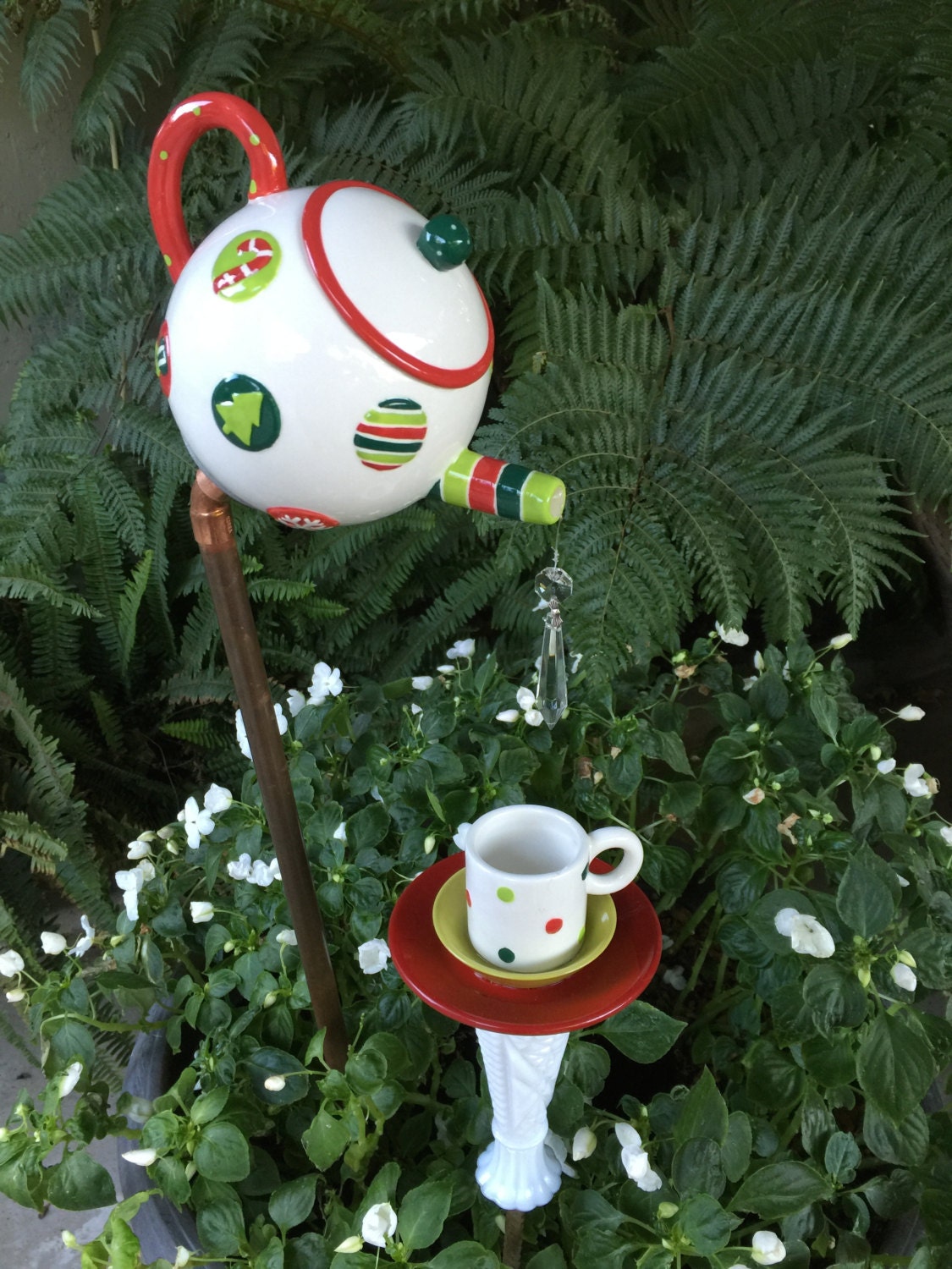 Teapot and Teacup Garden Decor Christmas Jingle