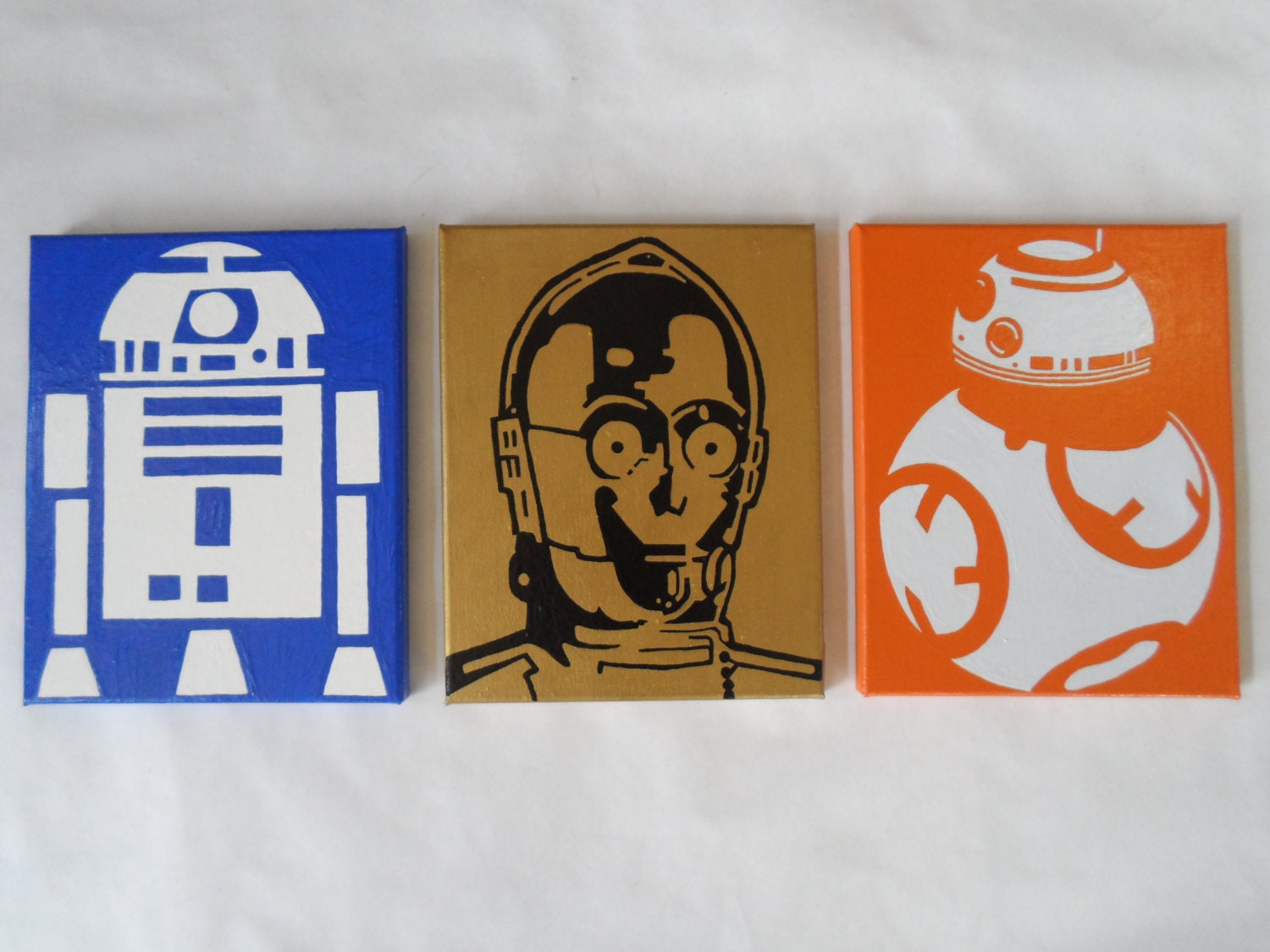 Reserved Star Wars Painted Canvas Wall Hangings / Wall Art